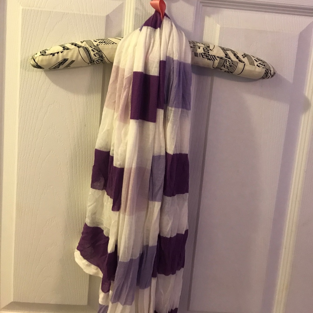 Purple Striped Scarf