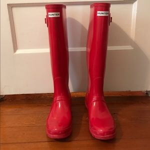 Red Hunter Rain boots