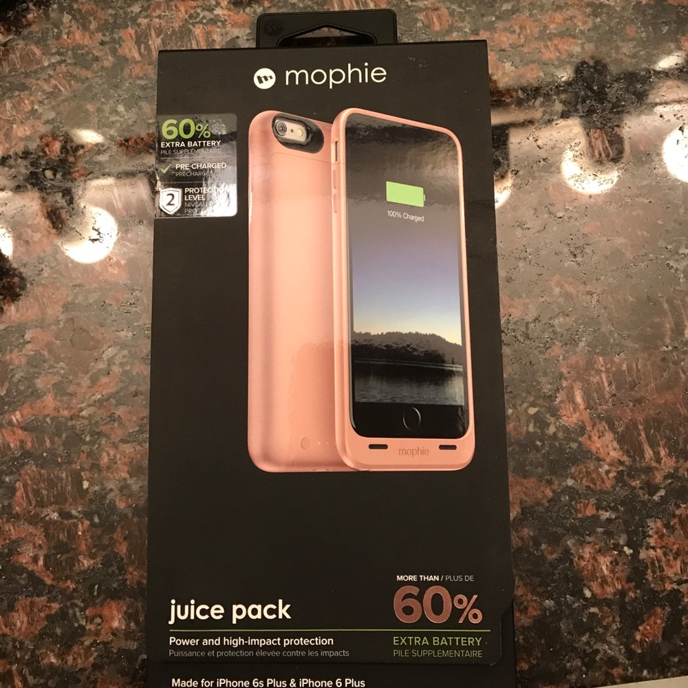 NIB mophie rose gold 6/6s & 6/6s PLUS battery case