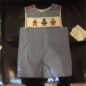 Boy 12m smocked outfit