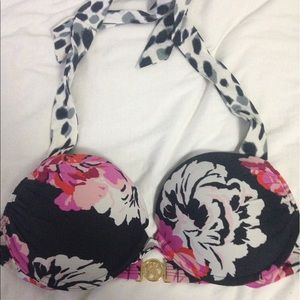 Floral Print Swim Top: SIZE 34C