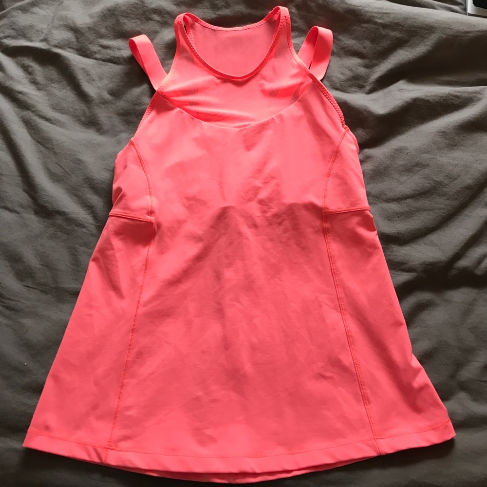 lulu lemon neon pink tank
