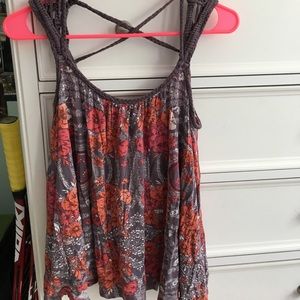 Free People Floral, Flowy Shirt