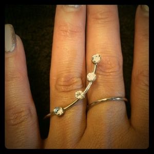 Waterfall drop fashion ring