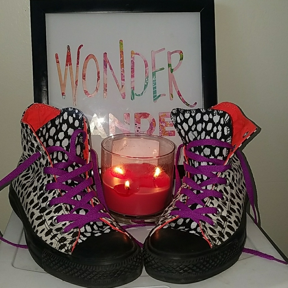 Patterned converse sneakers