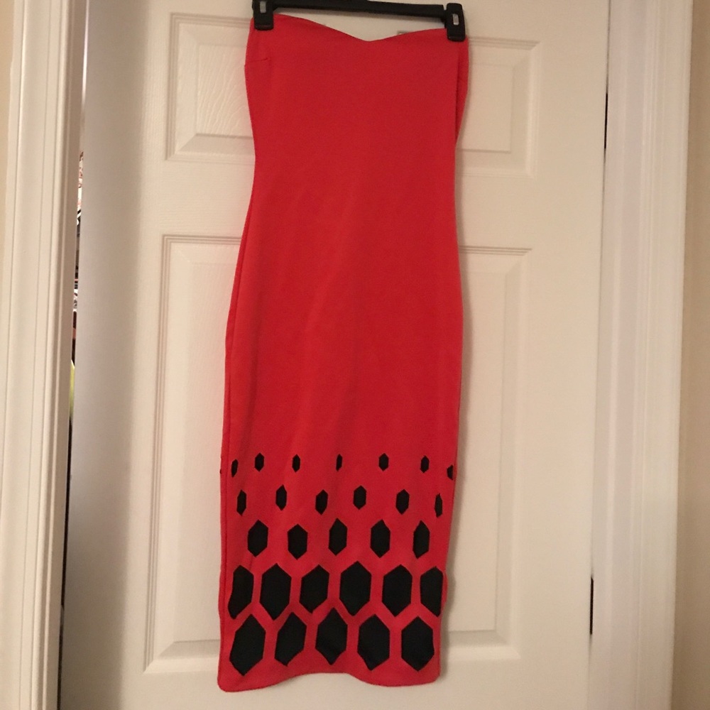 Pink and black party/formal dress