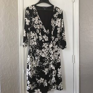 American Living Floral Print Mock Wrap Dress