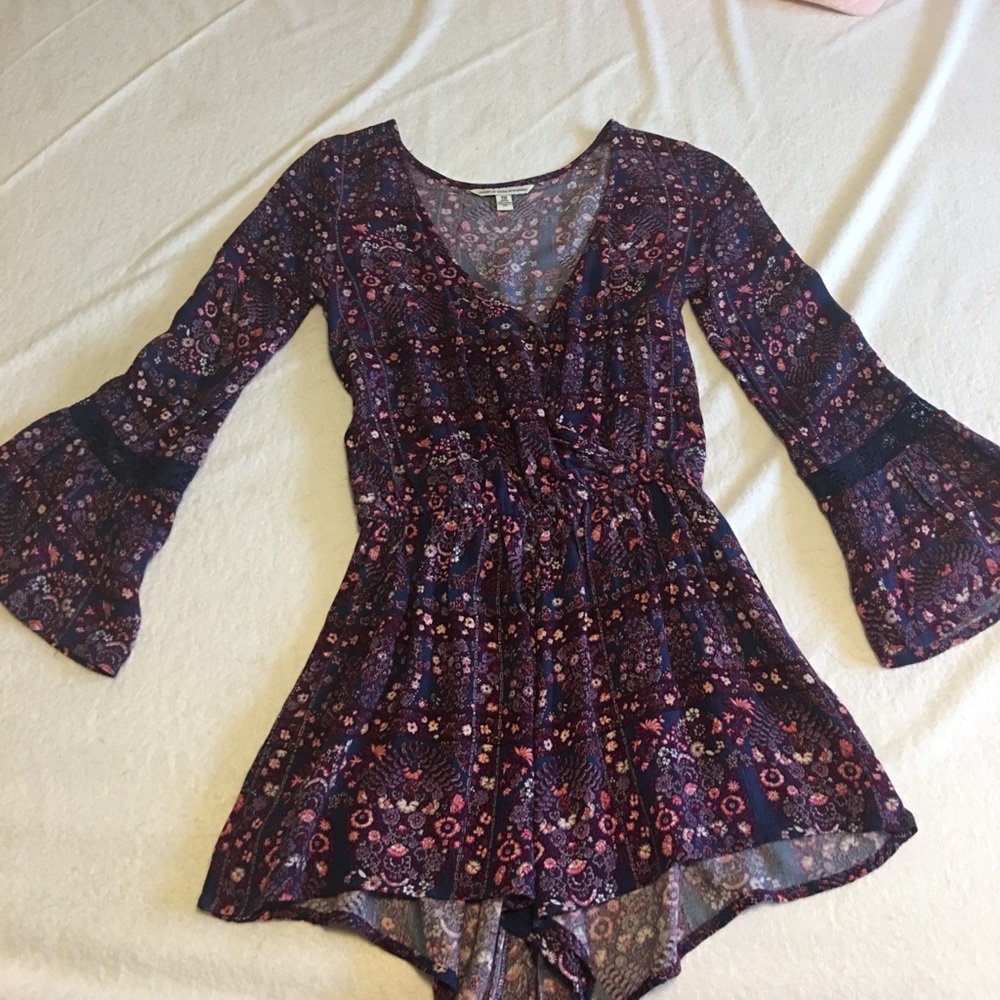 Floral long-sleeved romper from American Eagle