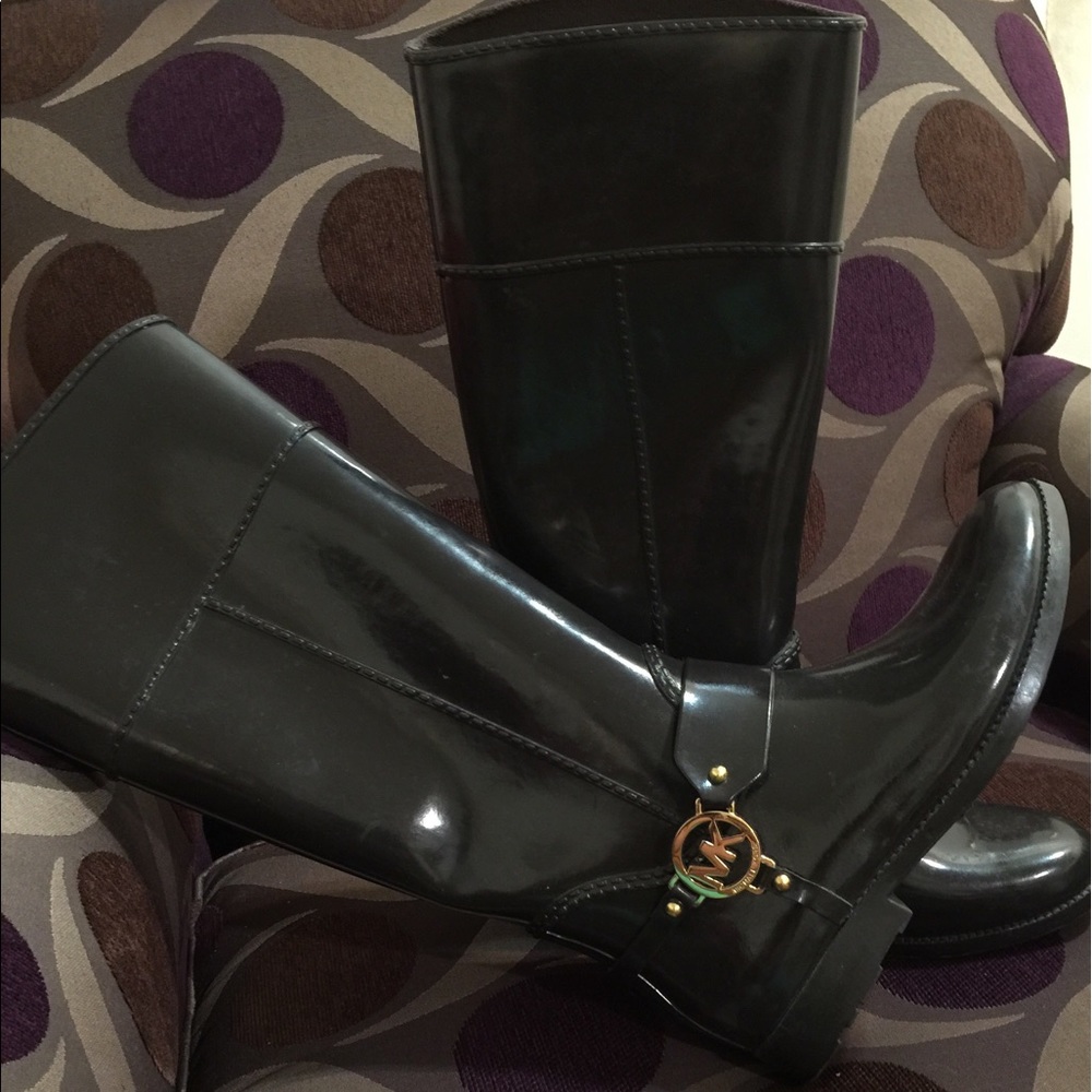 Dark green Michael Kors rain boots