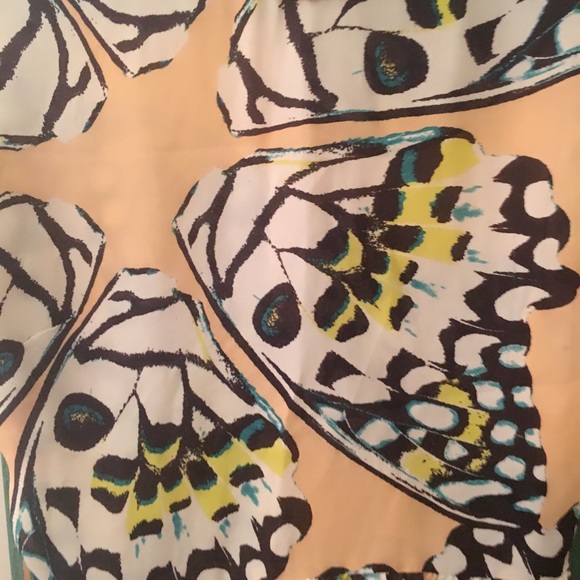Silk Butterfly Print Peplum Top Dolce Vita - Picture 3 of 4