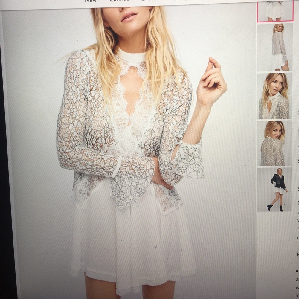 Free people secrets origins pieced lace tunic