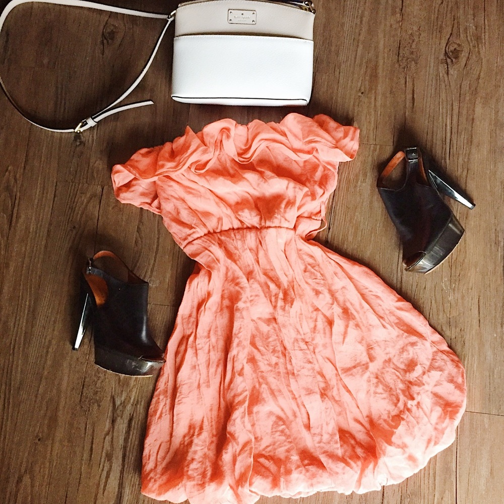 Chesley // Coral sleeveless summer dress // Med M