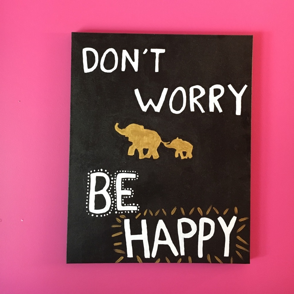Don't worry be happy painting