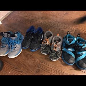 Boys men's currys nike lebrons roshe