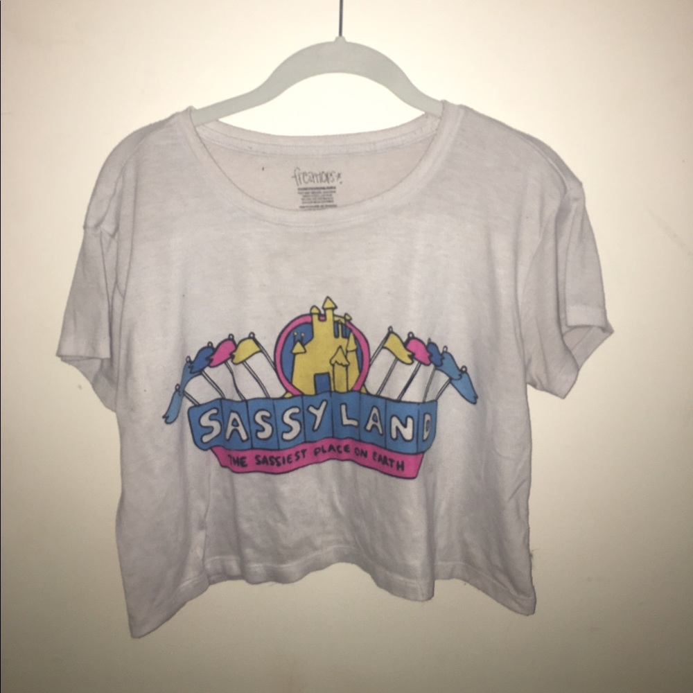 Fresh Tops White Sassyland Crop Top