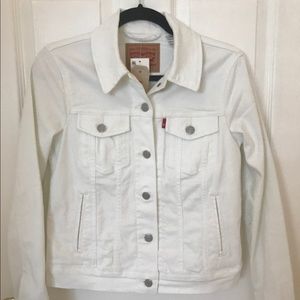 Levi's White Original Trucker Denim Jacket