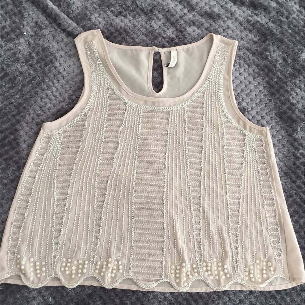 Boutique Jeweled Crop Top