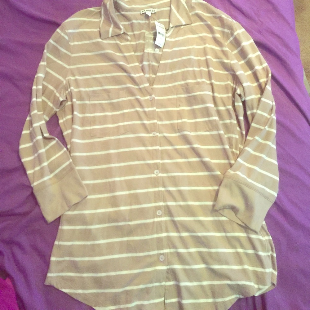 Stripped button up shirt