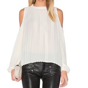 blaque label pleated blouse in cream