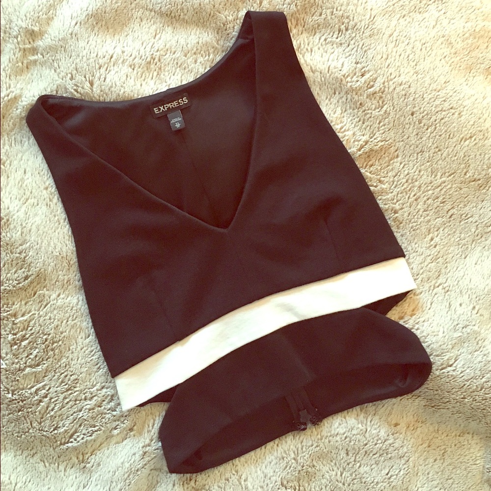 Black & White Crop Top