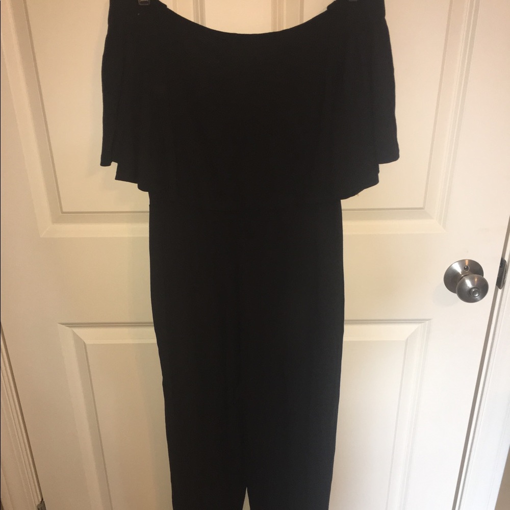 Asos Bardot Black Jumpsuit
