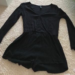 Black long sleeve romper