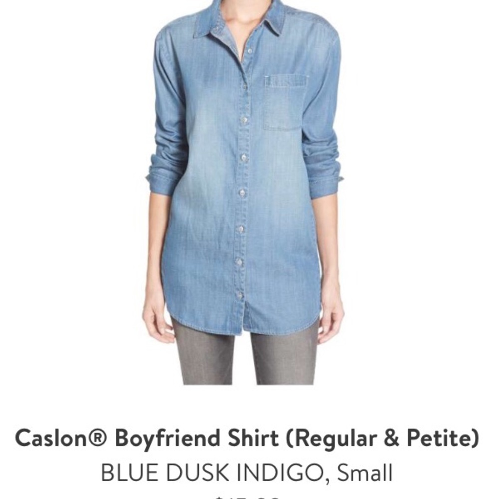 Caslon Boyfriend Chambray Shirt
