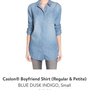 Caslon Boyfriend Chambray Shirt