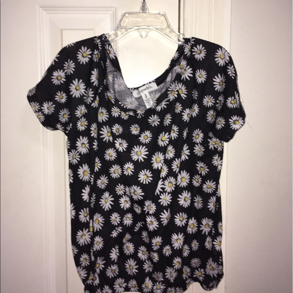 🖤Sunflower Black Crop Top🌻