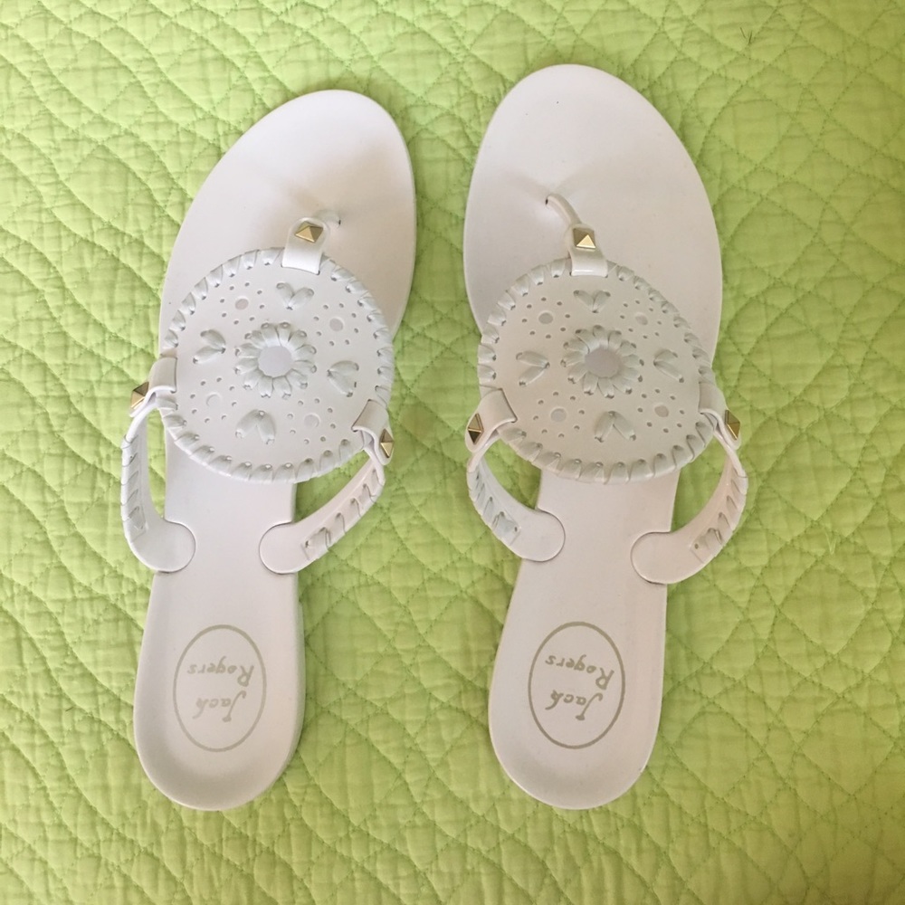 Jack Rogers Georgica jelly white size 9 NEVER WORN