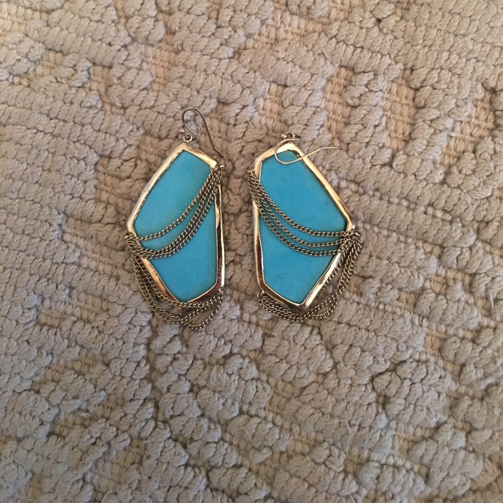 Kendra Scott Kabila Chain and Stone Earrings
