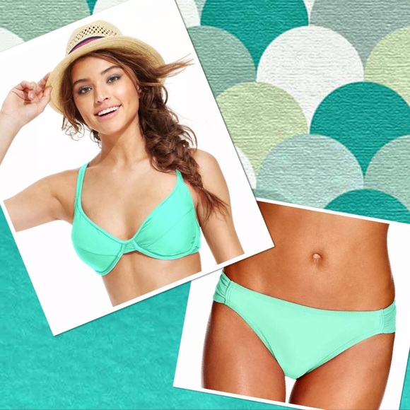 Hula Honey Swim Seafoam D Cup Underwire Bikini New Poshmark