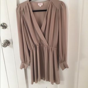 Parker Beige Silk Dress