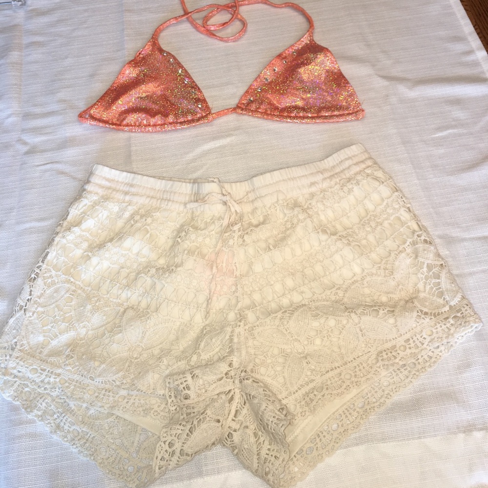 Solitaire Swim lace shorts! 😎 $5