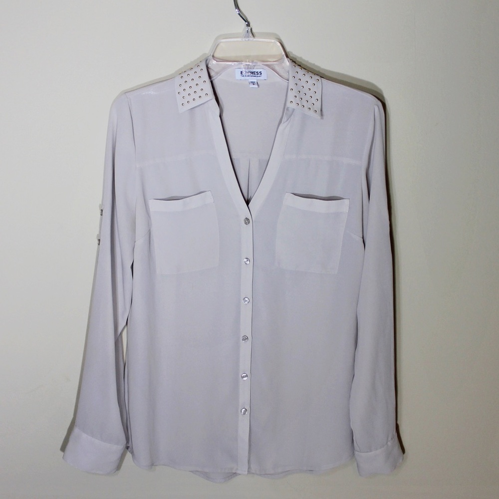 🔷🎵🔷| NWOT | Oversized Oxford Studded Shirt