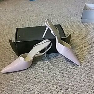 Pink sling back shoes