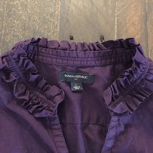 Beautiful Ruffle Banana Button Down