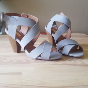 Grey Strappy Heels