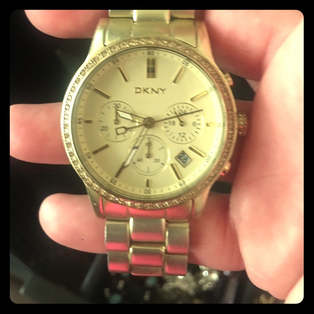 DKNY Ladies Gold Watch.