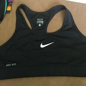 Black Nike sports bra