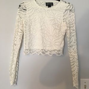 White Modern Lace Crop