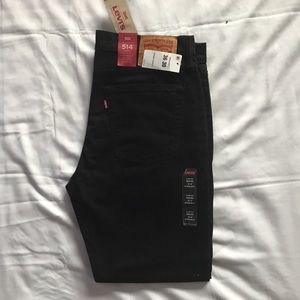Black Levi's 514 Straight Jeans