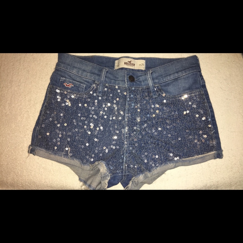 Sequin Hollister high-waisted shorts
