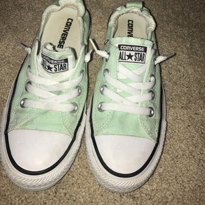 mint/teal half converse