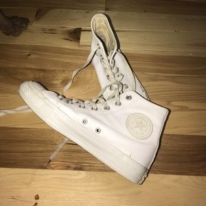 White leather Converse