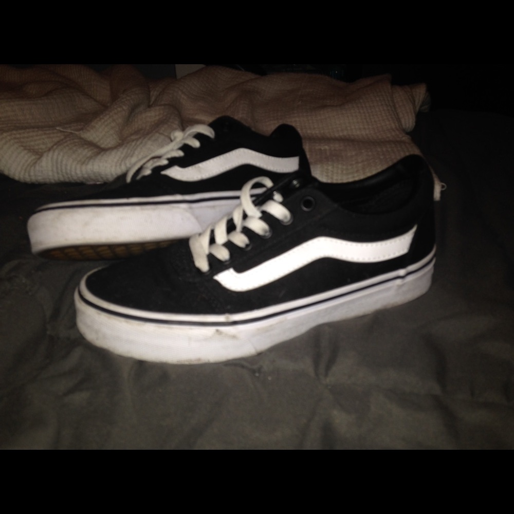 Black and white vans
