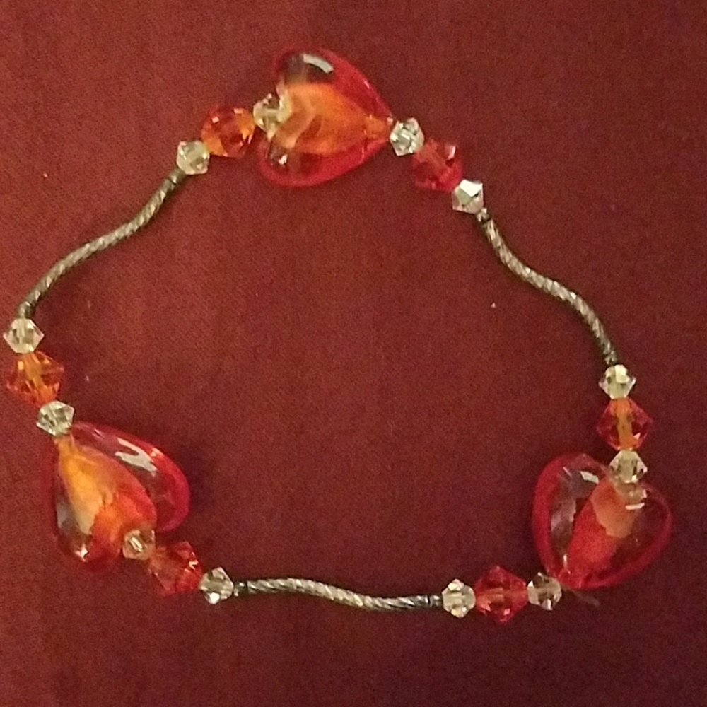 Beautiful bracelet with heart stones