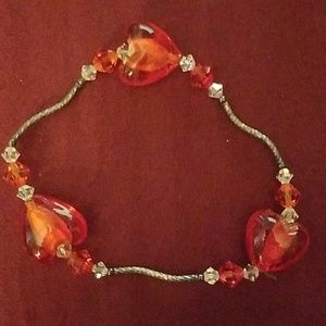 Beautiful bracelet with heart stones