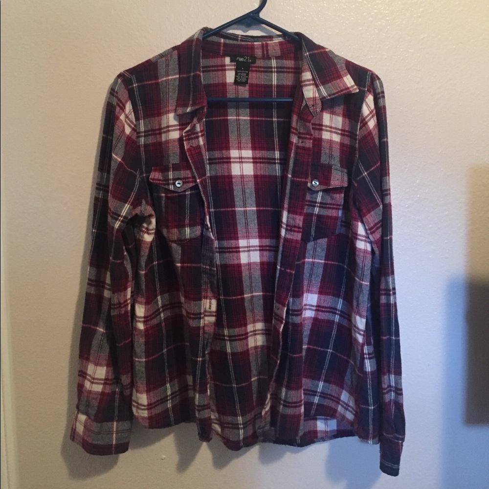 Buttoned flannel