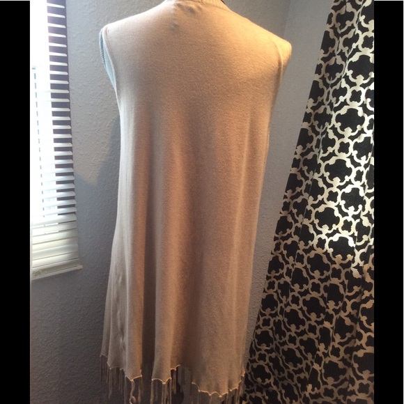 💐 Long knit vest with fringes ❤ - Picture 2 of 6